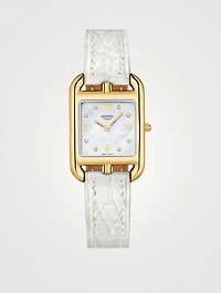 Small Cape Cod Rose Gold Alligator Strap Watch