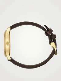 G-Timeless Gold PVD Alligator Strap Watch