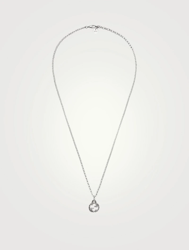 Interlocking G Silver Pendant Necklace