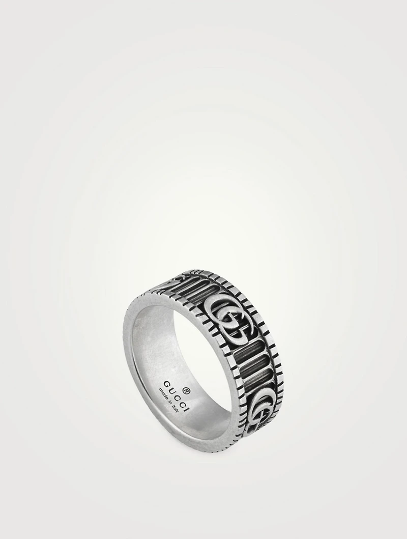 Interlocking G Silver Ring