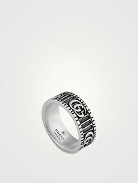 Interlocking G Silver Ring