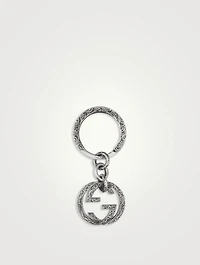 Interlocking G Silver Keychain