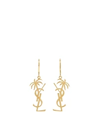 YSL Monogram Palm Tree Earrings