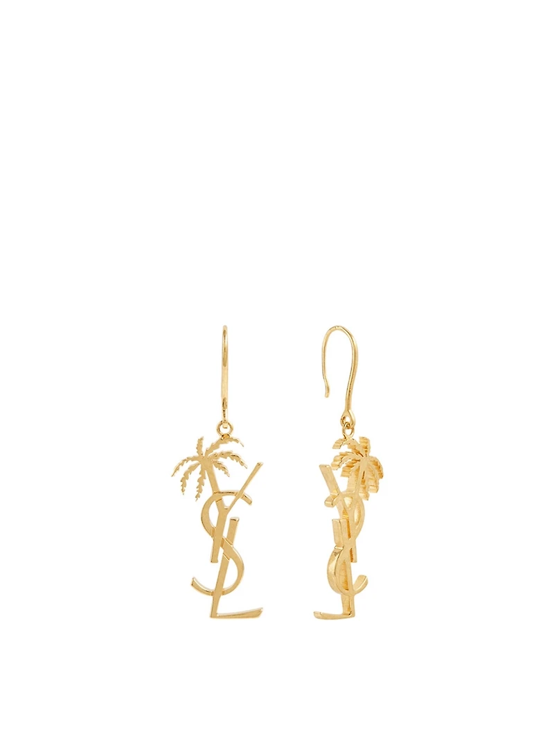 YSL Monogram Palm Tree Earrings