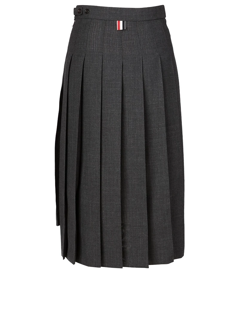 Wool Pleated Skirt
