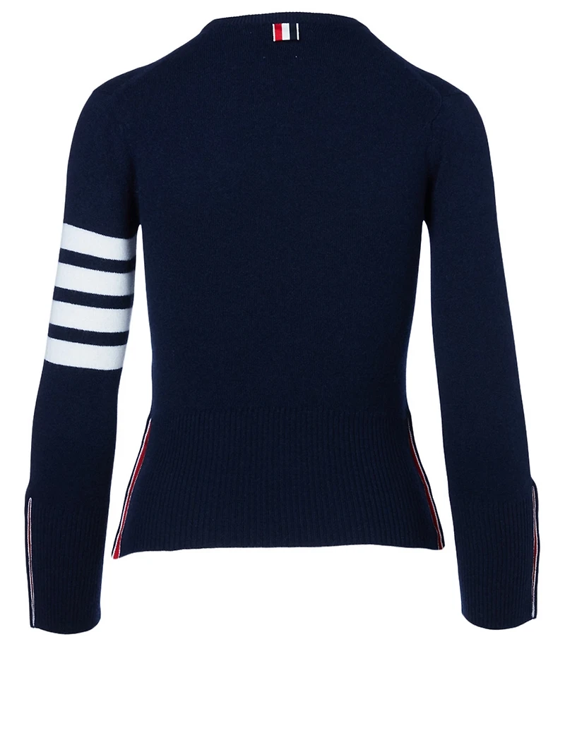 Cashmere Four-Bar Sweater