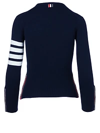 Cashmere Four-Bar Sweater