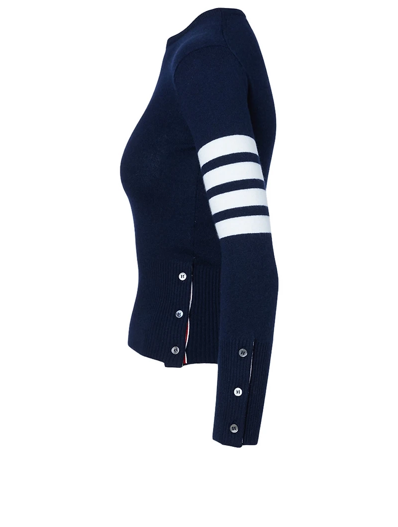 Cashmere Four-Bar Sweater