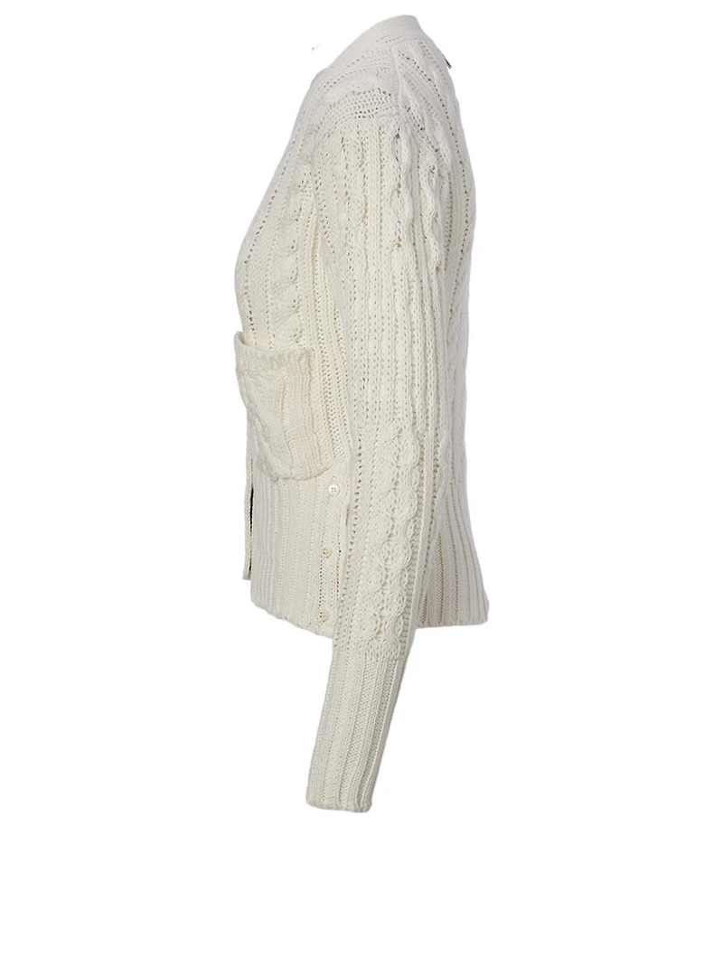 Cotton Cable Knit Cardigan