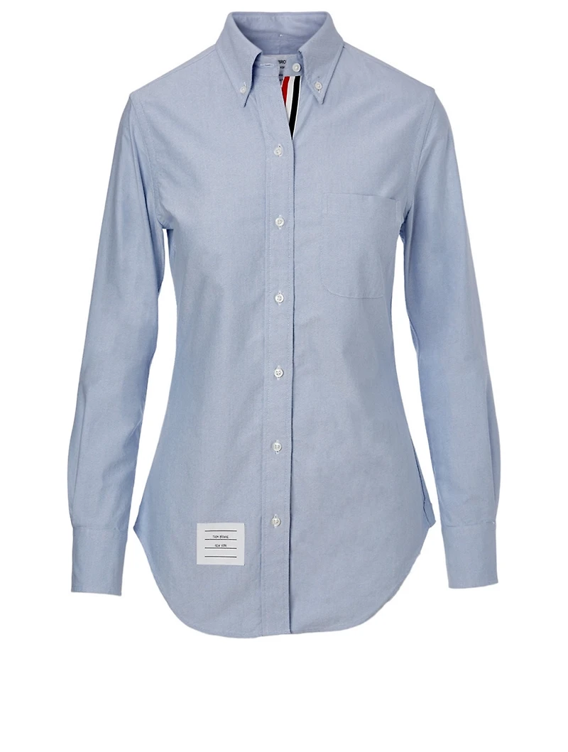 Cotton Shirt With Grosgrain Placket