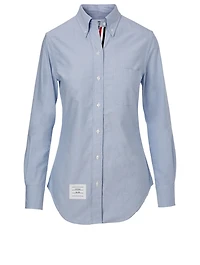 Cotton Shirt With Grosgrain Placket