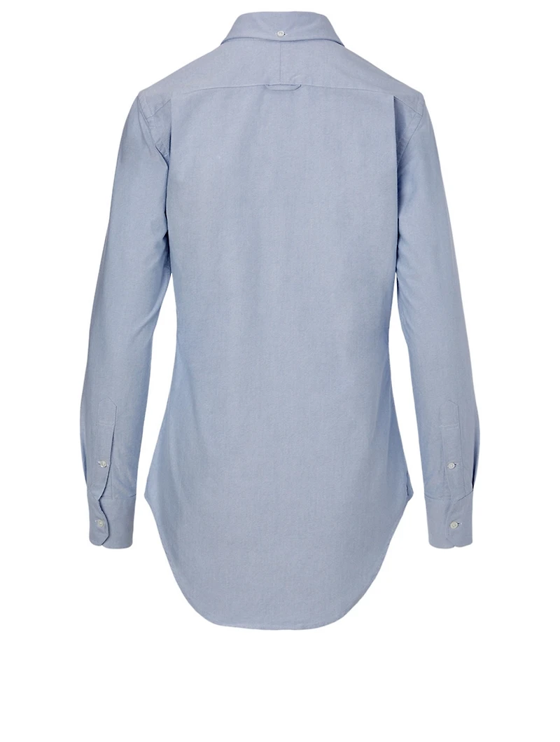 Cotton Shirt With Grosgrain Placket