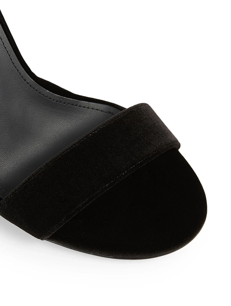 Azalea Suede Refracted-Heel Sandals