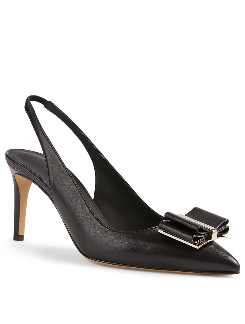 Zahir 70 Leather Slingback Pumps