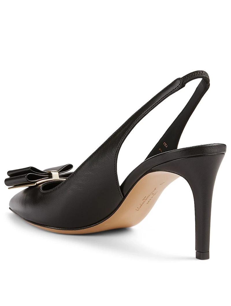 Zahir 70 Leather Slingback Pumps