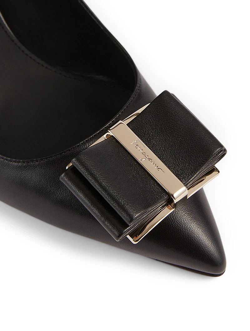 Zahir 70 Leather Slingback Pumps