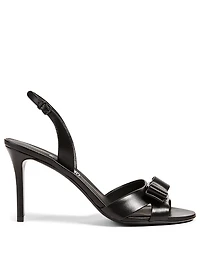 Lida Leather Heeled Slingback Sandals