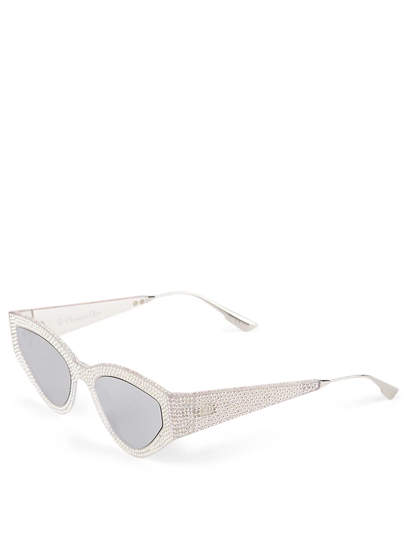 CatStyleDior1S Cat Eye Sunglasses With Crystals