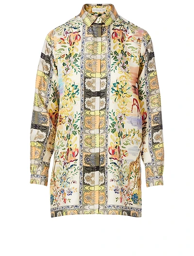 Desert Mirages Silk Shirt Safari Print