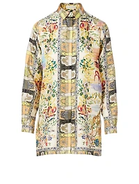 Desert Mirages Silk Shirt Safari Print