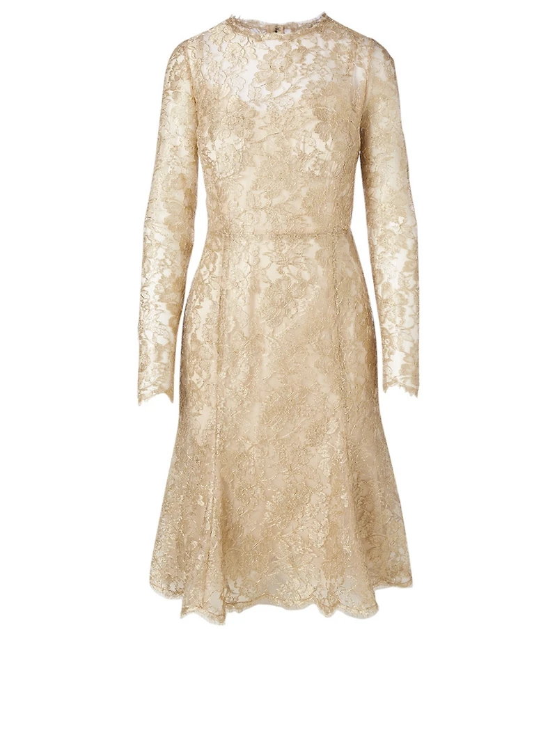 Lurex Lace Midi Dress