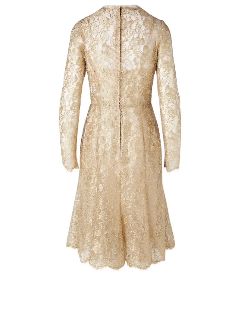 Lurex Lace Midi Dress