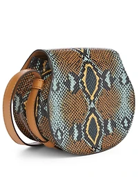 Small Marcie Snake-Embossed Leather Bag