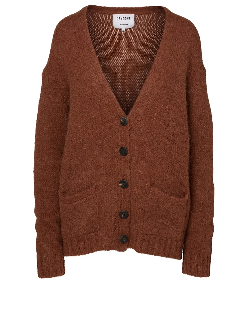 Alpaca-Blend V-Neck Cardigan