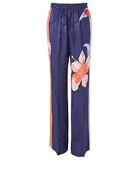 Silk-Blend Pants Lily Print