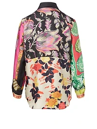 Silk Blouse Floral Print