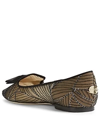 Gala Tulle Ballet Flats With Sequin Embroidery