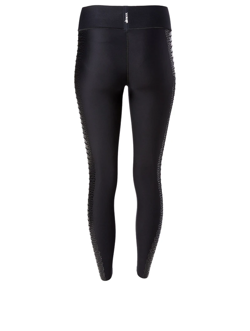 Ultra High-Waisted Leggings With Croc-Embossed Stripe