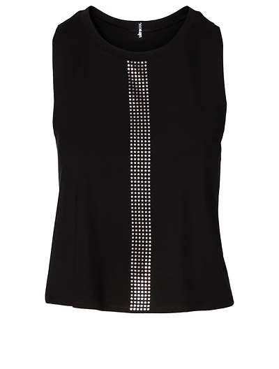 Racerback Tank Top With Mini Star Stripes