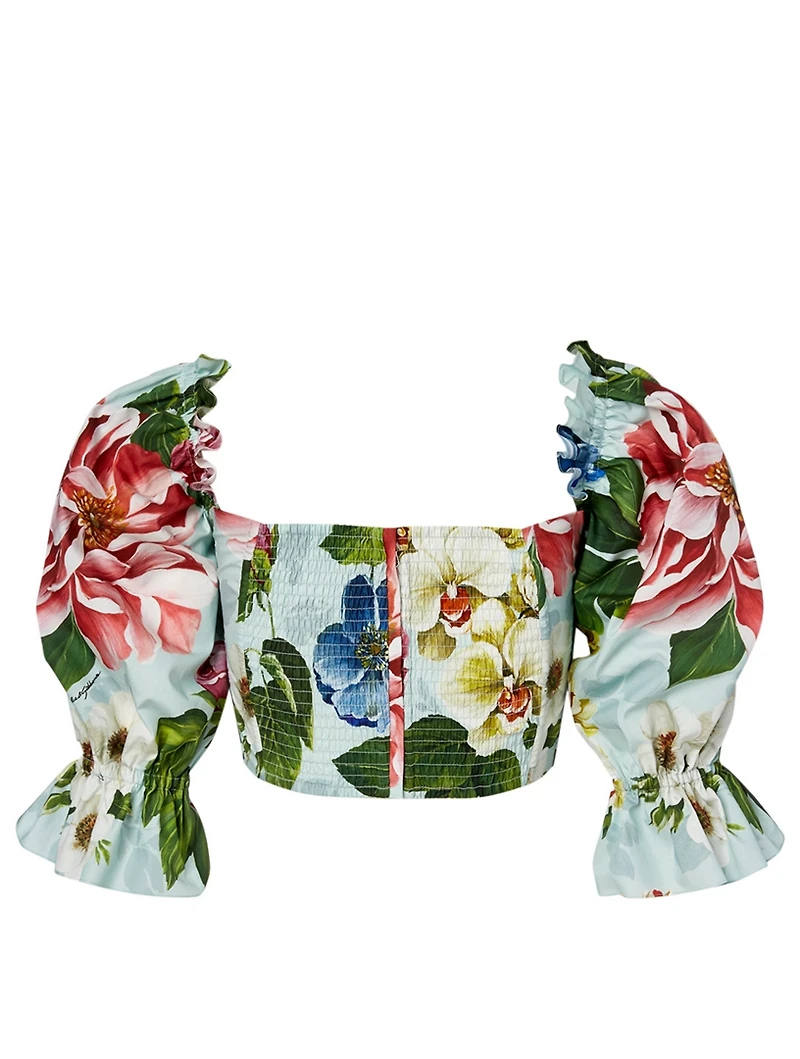 Cotton Bandeau Top Floral Print
