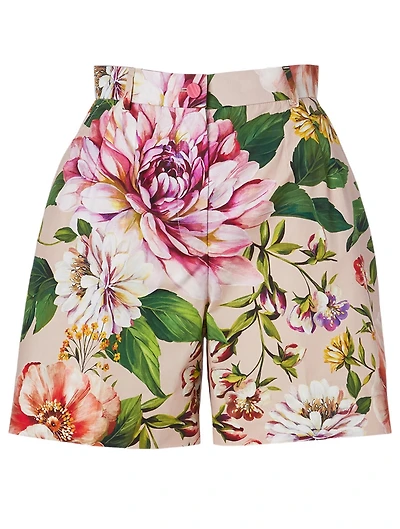 Cotton Bermuda Shorts Floral Print