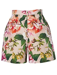 Cotton Bermuda Shorts Floral Print