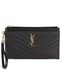 YSL Monogram Leather Clutch Bag
