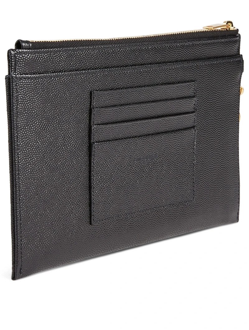 YSL Monogram Leather Clutch Bag