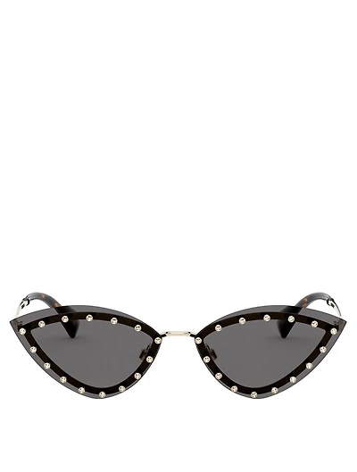 Cat Eye Sunglasses With Crystals
