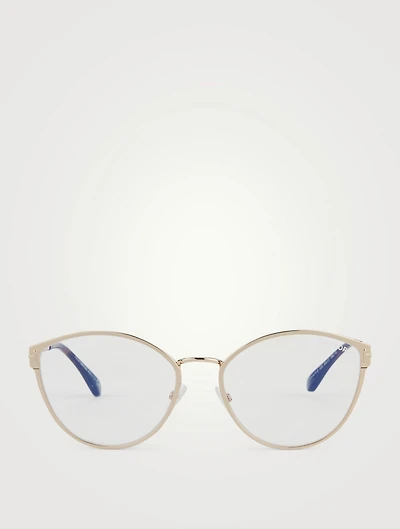 Cat Eye Optical Glasses With Blue Block Lenses