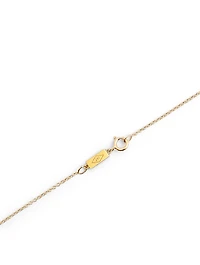 Gold Short Bar Lariat Necklace With Diamonds