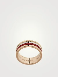 Red Edition Quatre Gold Ring With Ceramic