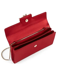 Broche Vivier Satin Envelope Flap Bag