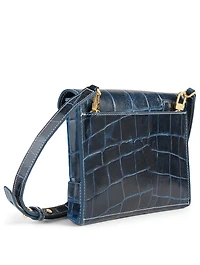 Holly Croc-Embossed Leather Convertible Bag