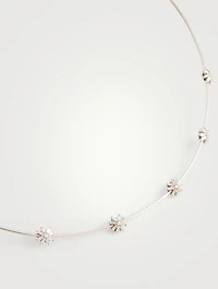 Fireworks 18K White Gold Cluster Collar Necklace With Diamonds