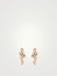 Fireworks 18K Rose Gold Earrings Wth Diamonds