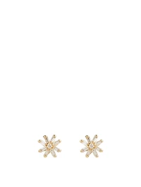 Small Fireworks 18K Gold Stud Earrings With Diamonds