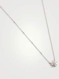 Small Fireworks 18K Gold Starburst Pendant Necklace With Diamonds