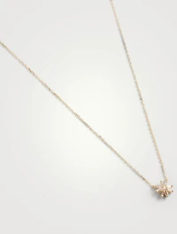 Small Fireworks 18K Gold Starburst Pendant Necklace With Diamonds