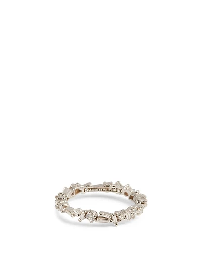 Fireworks 18K White Gold Ring With Diamonds